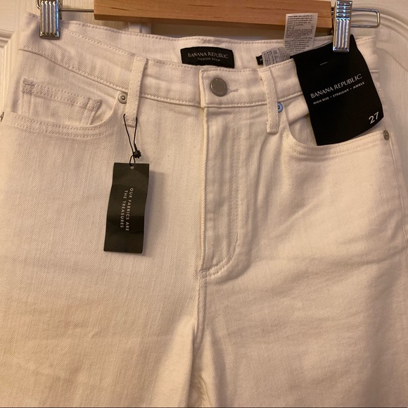 NWT Banana Republic High Rise Straight Ankle Jeans - Picture 2 of 5